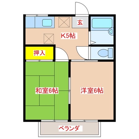 パークハイツさくら　Ｂ棟の物件間取画像